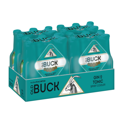 Old Buck Spirit Cooler Gin & Tonic 24 x 275ml