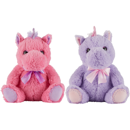 Fluffy Pink & Purple Plush Unicorn 30cm