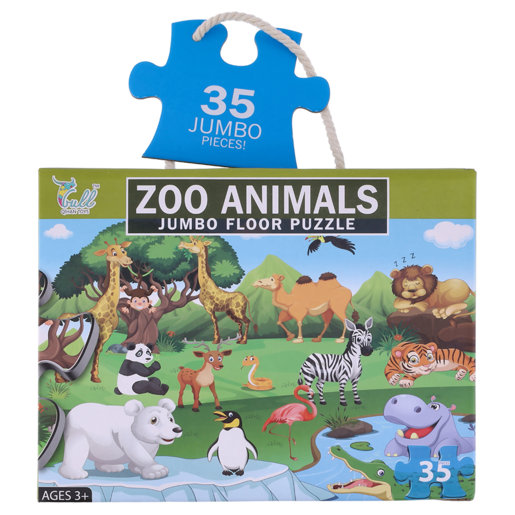 Zoo Animals Jumbo Floor Puzzle 35 Piece