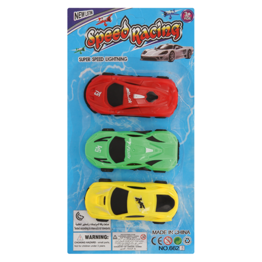 Speed Racing Blister Card Car Set 3 Pack