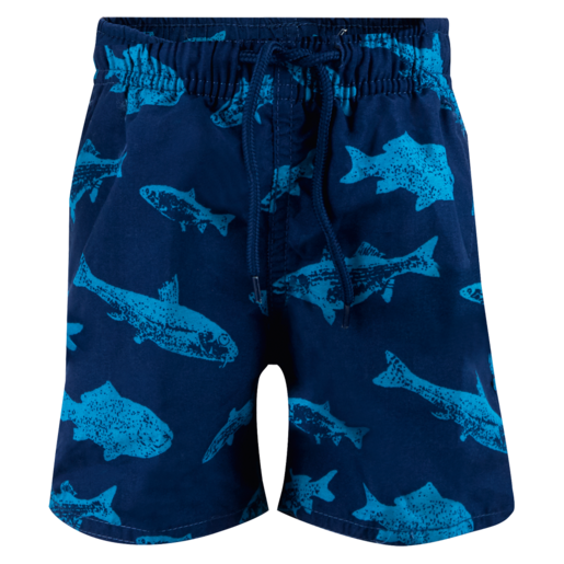 Toddler Boys Coral Fish Themed Swimshorts