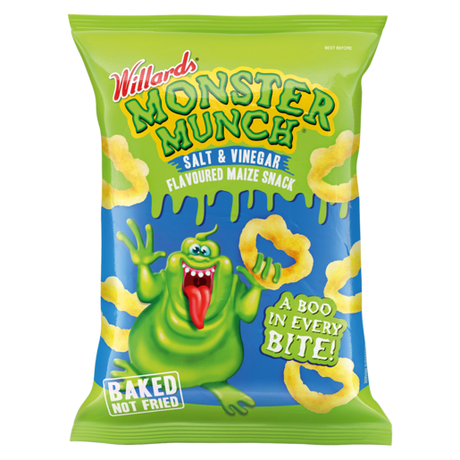 Monster Munch Salt & Vinegar Flavoured Maize Snack 100g