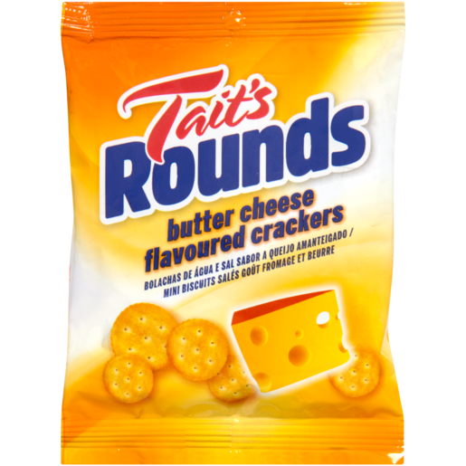 Tait's Rounds Butter Cheese Flavoured Crackers 33g