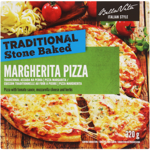 Bella Vita Traditional Stone Baked Margherita Pizza 320g