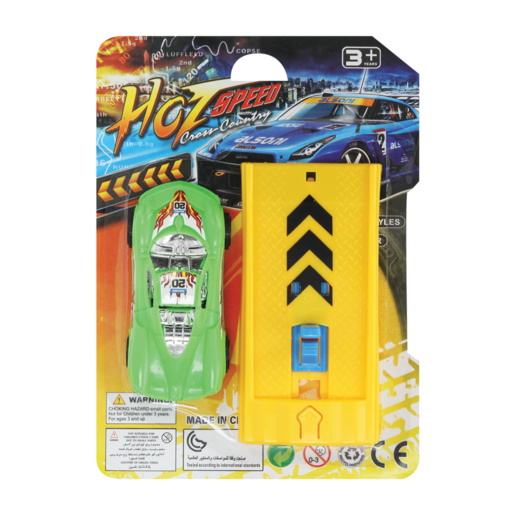 Hot Speed Car With Launcher 2 Piece (Assorted Item - Supplied At Random)