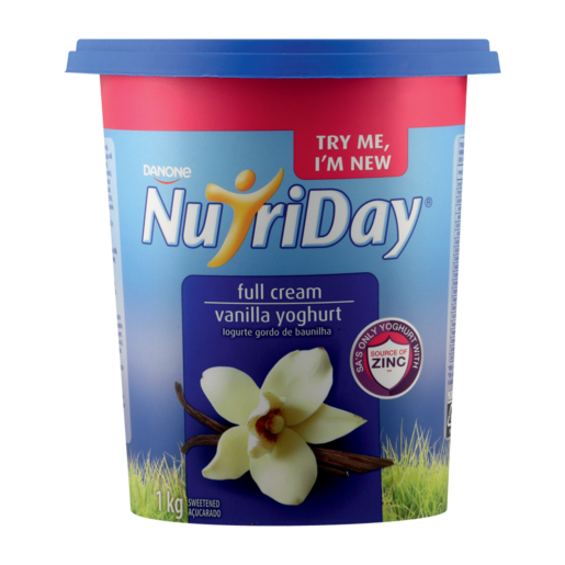 NutriDay Vanilla Flavoured Full Cream Yoghurt 1kg