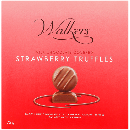 Walkers Milk Chocolate Covered Strawberry Truffles 75g