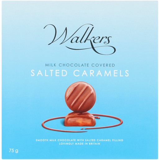 Walkers Milk Chocolate Covered Salted Caramels 75g