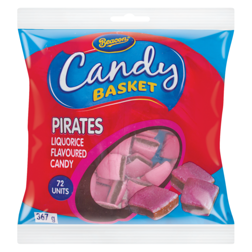 Beacon Candy Basket Pirates Liquorice Flavoured Candy 367g