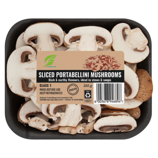 Sliced Portabellini Mushrooms Pack 225g