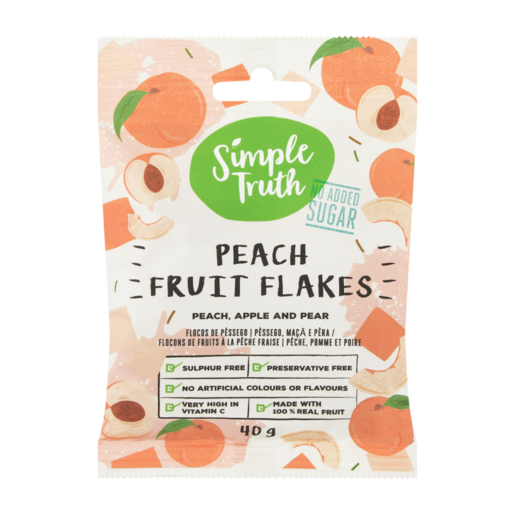 Simple Truth Peach Fruit Flakes 40g