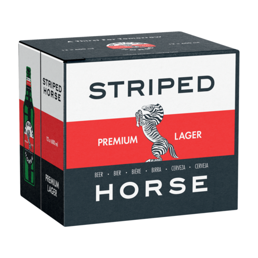 Striped Horse Beer Premium Lager 12 x 600ml