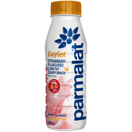 Parmalat EasyGest Lactose Free Strawberry Flavoured Low Fat Drinking Yoghurt 250g