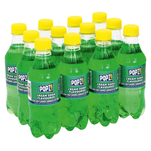 Popz! Cream Soda Flavoured Soft Drink 12 x 330ml