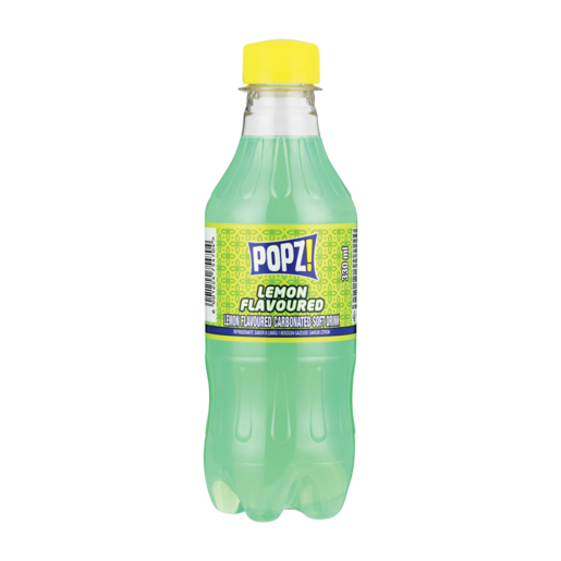 Popz! Lemon Flavoured Soft Drink 330ml