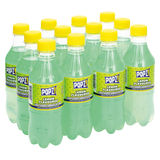 Popz! Lemon Flavoured Soft Drink 12 x 330ml