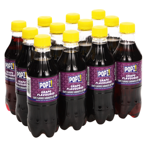 Popz! Grape Flavoured Soft Drink 12 x 330ml