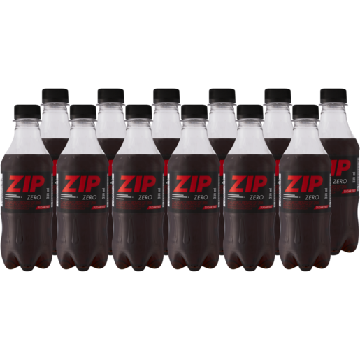 Zip Zero Cola Flavoured Soft Drink 12 x 330ml 