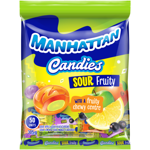 Manhattan Sour Fruity Candies 305g
