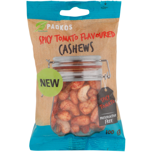Padkos Spicy Tomato Flavoured Cashew Nuts 100g