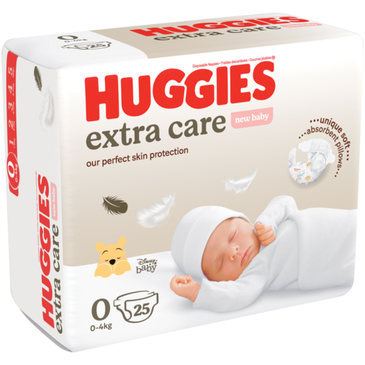 Huggies Extra Care Size 0 Diapers 25 Pack