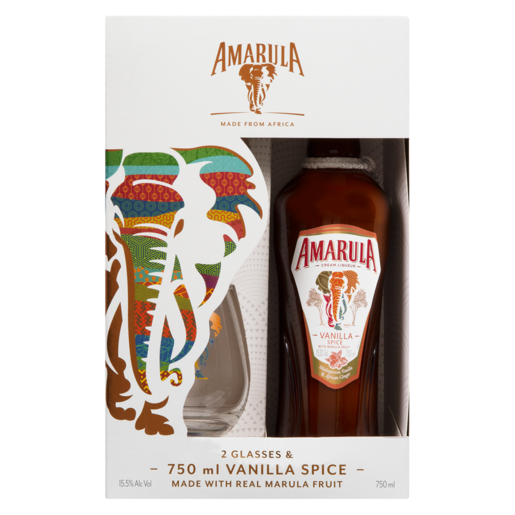 Amarula Vanilla Spice With 2 Complementary Glasses 750ml