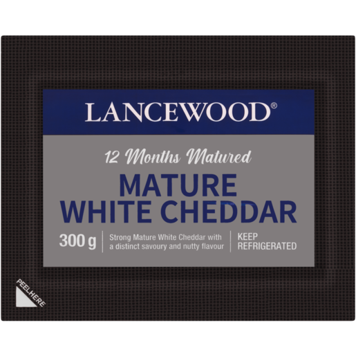 LANCEWOOD Cheese 12 Months Mature White Cheddar 300g
