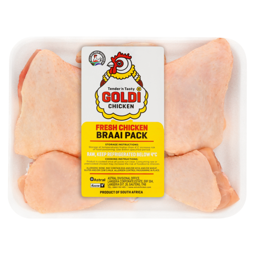 Goldi Chicken Fresh Chicken Braai Pack 580g