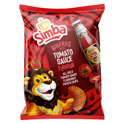 Simba All Gold Tomato Sauce Flavoured Potato Chips 120g