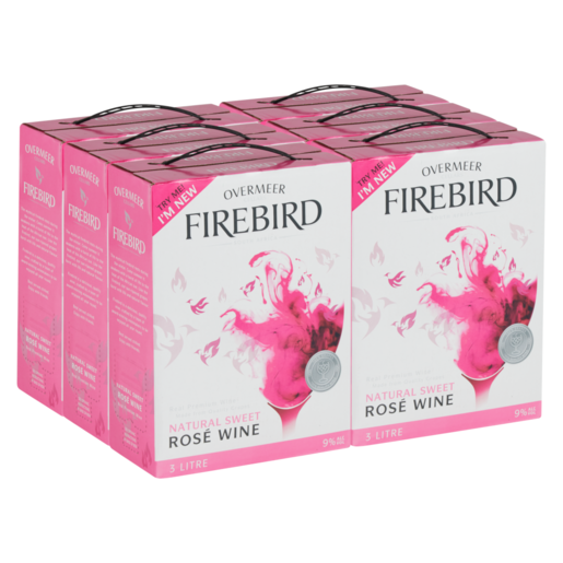 Overmeer Firebird Natural Sweet Rosé Wine Boxes 6 x 3L