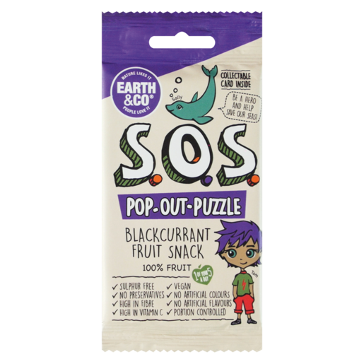 Earth & Co S.O.S Blackcurrant Flavoured Fruit Snack 20g