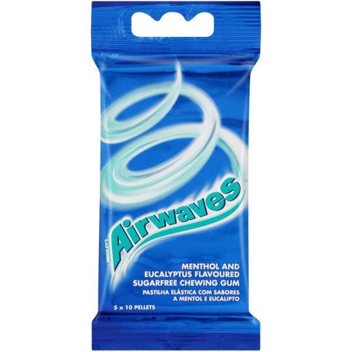 Wrigley's Airwaves Menthol & Eucalyptus Sugar free Chewing Gum 5x14g