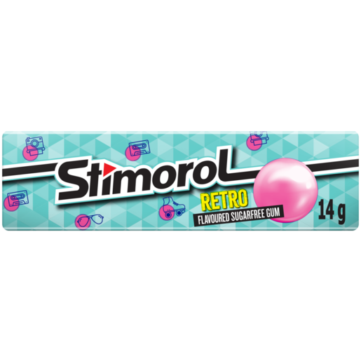 Stimorol Retro Bubblegum Flavoured Sugar Free Gum 14g