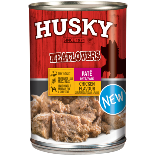 Husky Meat Lovers Chicken Flavoured Paté Dog Food Tin 385g