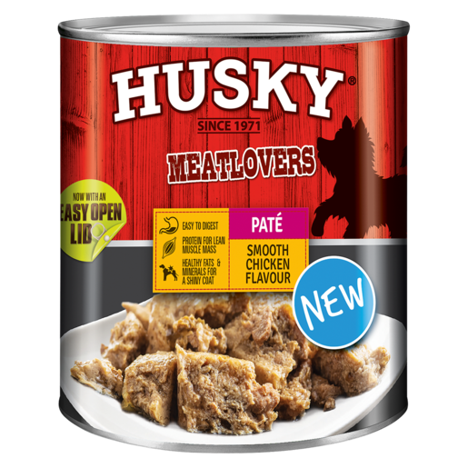 Husky Meatlovers Pate Smooth Chicken Flavoured Dog Food 775g
