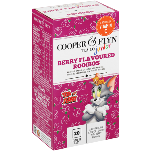 Cooper & Flyn Tea Co. Junior Berry Flavoured Rooibos Tagless Teabags 20 Pack