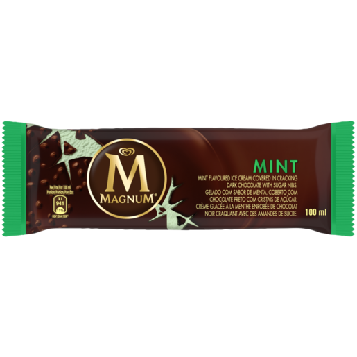 Ola Magnum Mint Flavoured Ice Cream In Dark Chocolate 100ml