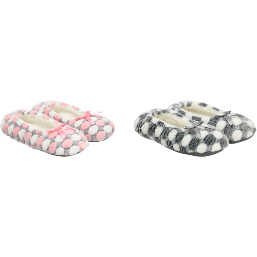Ladies Dotted Pump Slippers Size 3-8 (Assorted Product - Single Pair)