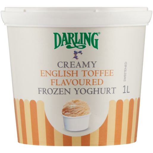 Darling Creamy English Toffee Flavoured Frozen Yoghurt 1L