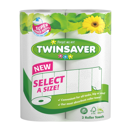 Twinsaver Roller Towel 2 Pack
