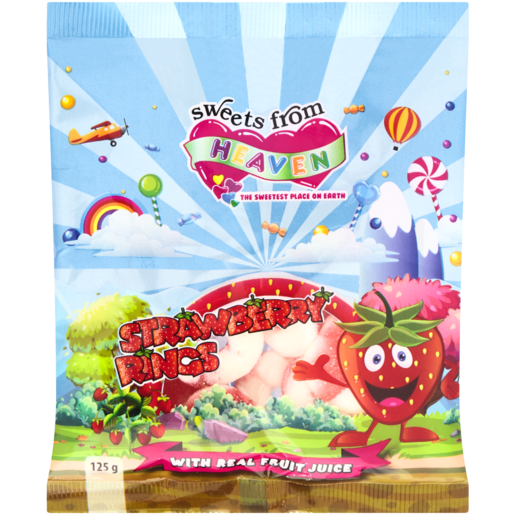 Sweets From Heaven Strawberry Rings 125g