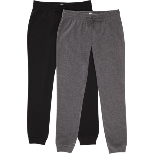 Every Wear Ladies Black & Grey Track Pants S-XXL 2 Pack