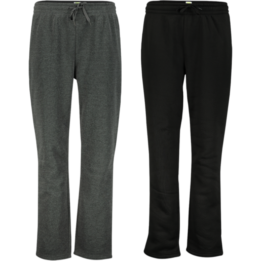 Mens Charcoal & Black Trackpants Size S-XXL 2 Pack