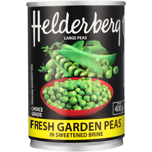 Helderberg Fresh Garden Peas In Sweetened Brine 400g