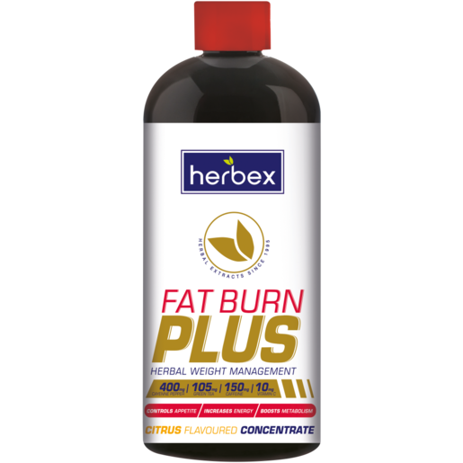 Herbex Citrus Flavoured Fat Burn Plus Concentrate 400ml