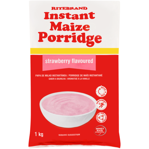 Ritebrand Strawberry Flavoured Instant Maize Porridge 1kg