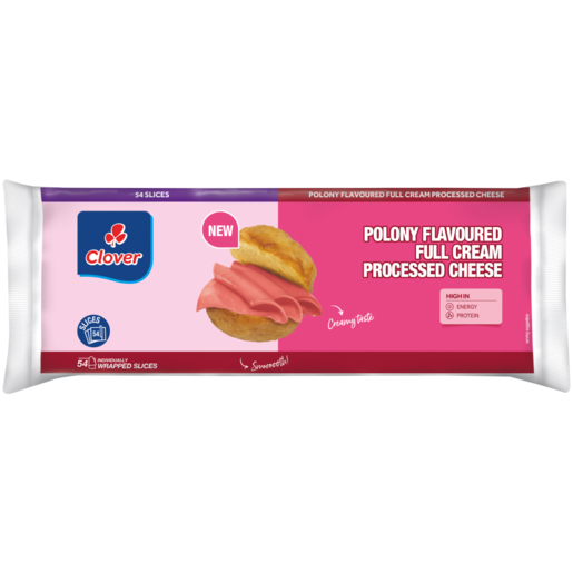 Clover Polony Flavoured Full Cream Processed Cheese Slices 810g