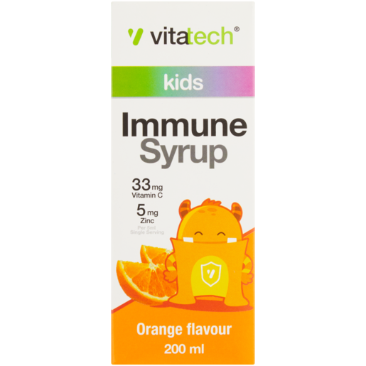 Vitatech Orange Flavoured Kids Immune Syrup 200ml