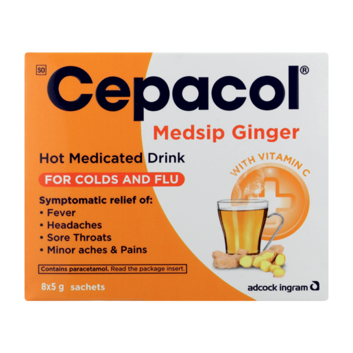 Cepacol Medsip Ginger Cold & Flu Sachets 8 Pack