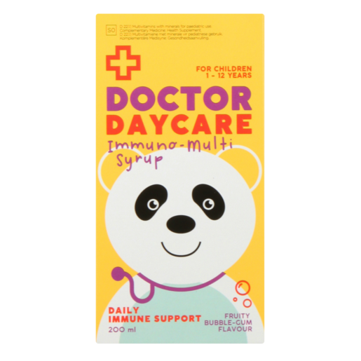 Doctor Daycare Immuno-Multi Syrup Fruity Bubble-Gum Flavoured Daily Immune Support Syrup 200ml